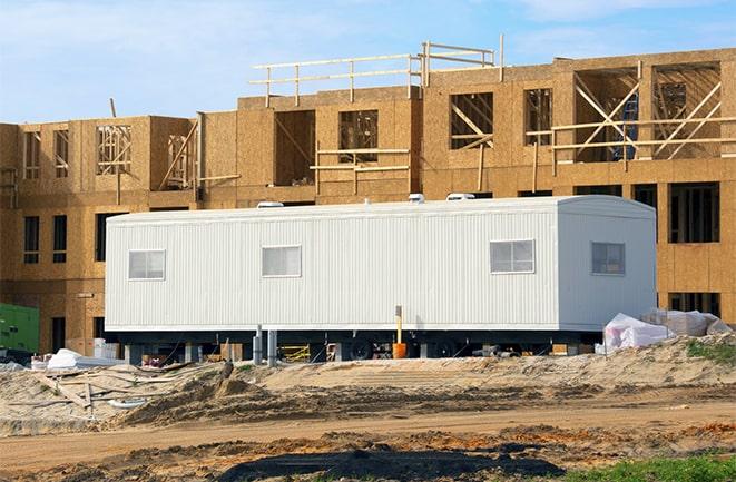 office trailers for rent at a construction site in Harlem, GA